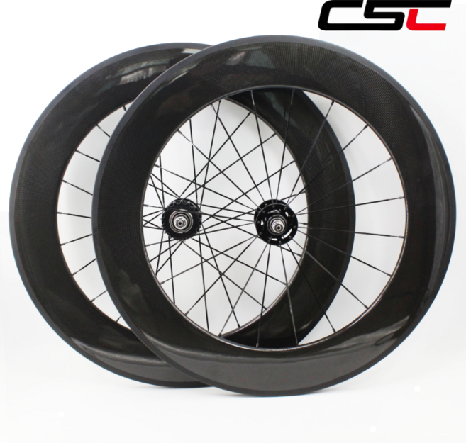 CSC 88림 유광 카본 휠셋 클린처 트랙 픽시 바이크 프론트 리어 뚱림, 88, 트랙 (인기)