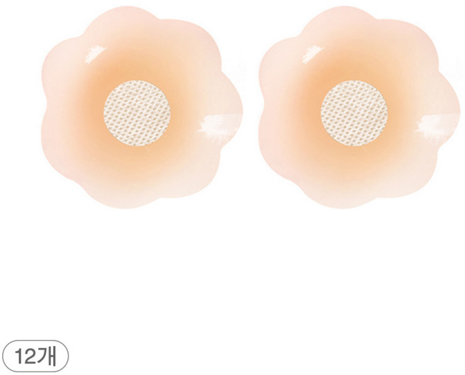 귀월미 여성 실리콘 니플패치 오리지널 12P 꽃모양 디자인 75*75mm, 1개