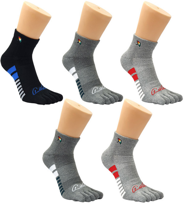 아놀드파마 남성매쉬 쿠션발가락양말 단목 5족 AP5929