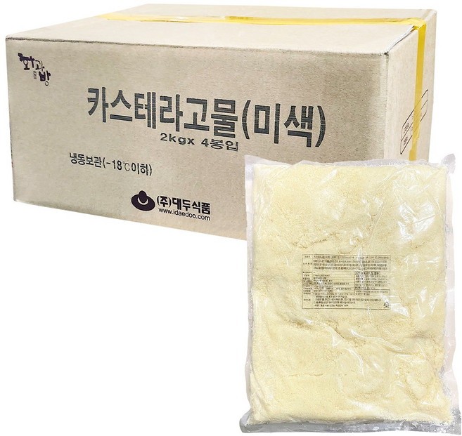1840. 카스테라고물(미색.냉동) - 대두2kg (한박스) [하절기 아이스박스 배송비 무료], 2kg, 4개