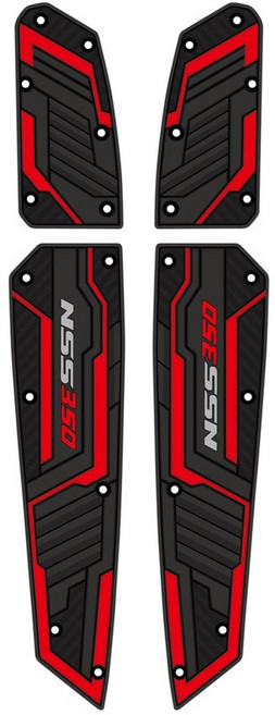 포르자 350용 오토바이 개조용 고무 미끄럼 방지 발판 발판 장식 액세서리, red