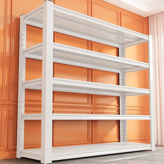 HOMEY NEST 조립식 철제 선반 5단 다용도 고릴라랙 무볼트 조립식 앵글선반 FMS-FLS, 화이트