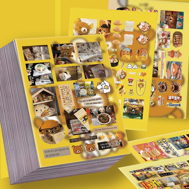 산리오 씰스티커 세트 다꾸 다이어리 꾸미기 칼선 귀여운, 리락쿠마