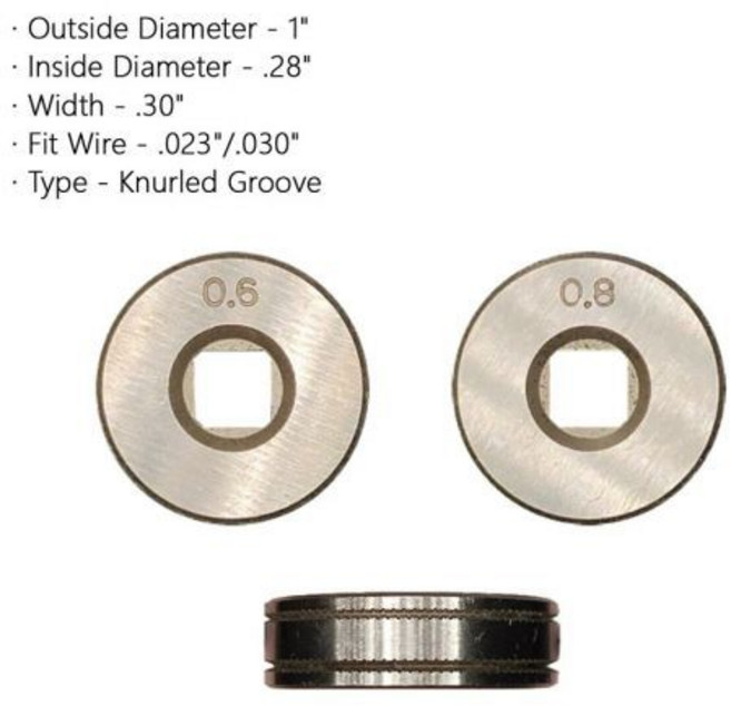 MIG 용접기용 드라이브 롤러 용접 용품 와이어 피드 피더 부품 가스 차폐 그루브, 1, 01 1, 1개