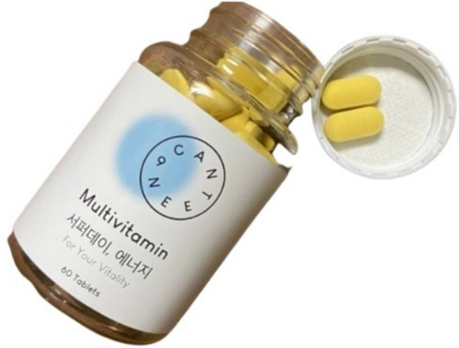 캔틴나인 멀티비타민 서퍼데이 에너지 1.1g x 60정(66g) in, 60정, 4개