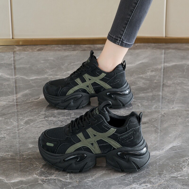 ANYOU 여성 키높이 두툼솜 스니커즈 데일리 운동화