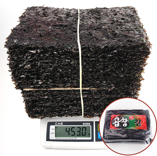 곱창돌김 특품 50장 (반톳) 215g 내외 / 25년 햇 곱창김 생김, 210g, 1개