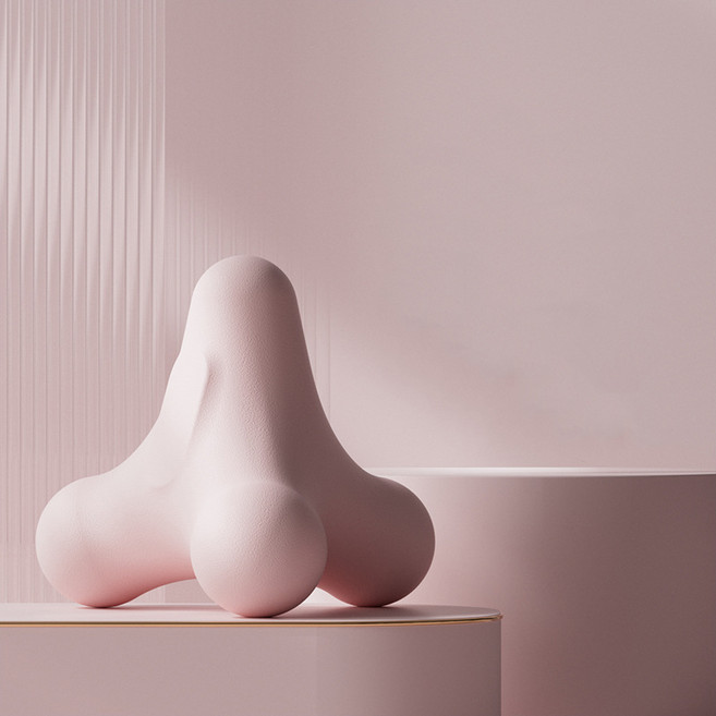 ACDI 다목적 근육 이완 스트레칭 사각 파스텔 마사지볼, 1개, 핑크