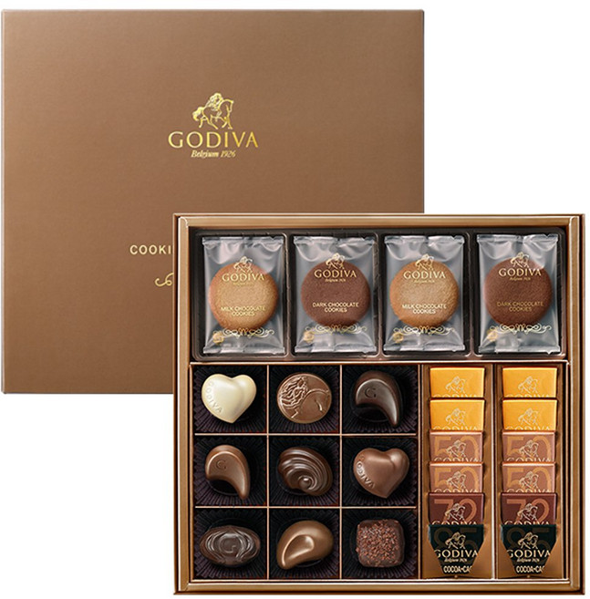 고디바 (GODIVA) 쿠키 & 초코아 소트 8장 +21알, 1개