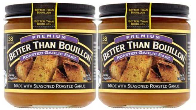 베터 댄 부용 프리미엄 로스트 마늘 베이스 양념 로스트 마 Better Than Bouillon Premium Roasted Garlic Base Made with Season, 8온스(2팩), 1개, 227g