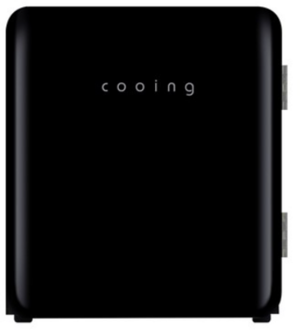 쿠잉전자 무소음 레트로 미니 냉장고 REF-N30BK, black