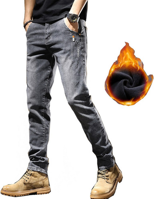 스판기모 청바지 그레이진 남성기모바지