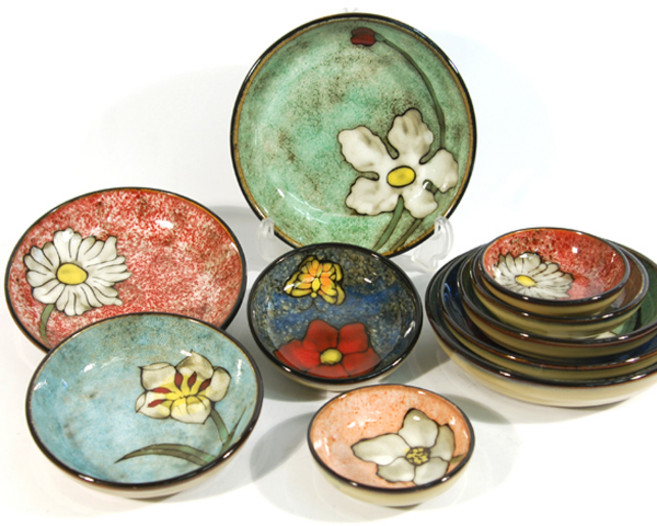 영국 소담 원형찬기 5종시리즈 앞접시 핸드페인팅 식기 그릇세트 원볼 도자기접시 쿠프, 선택05-원형찬기5호(5P), 1개