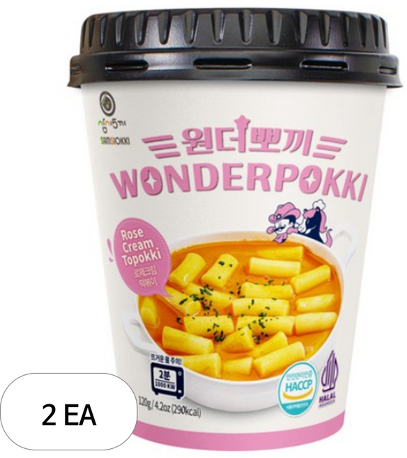 대유잼 원더뽀끼 로제 컵떡볶이, 120g, 2개