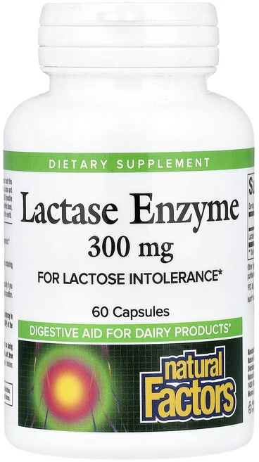 건강챙기세요 Natural Factors 락타아제 효소 300mg 캡슐 60정 백살까지오래오래, NaturalFactors락타아제효소300mg캡슐60정, 1개 - 쿠팡