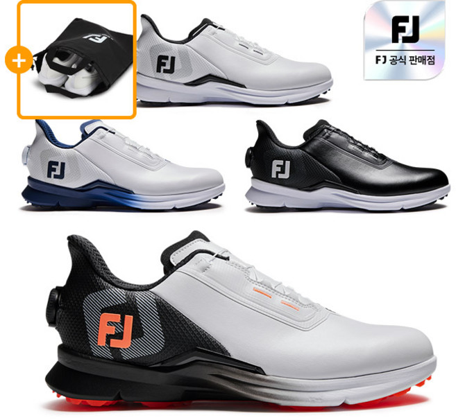 풋조이 남성용 플로우 2.0 보아 W형 골프화 55416