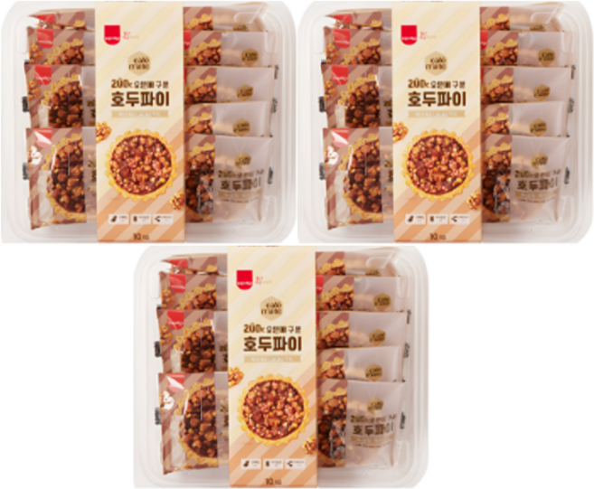 삼립 오븐에 구운 호두파이 10개입, 400g, 3개