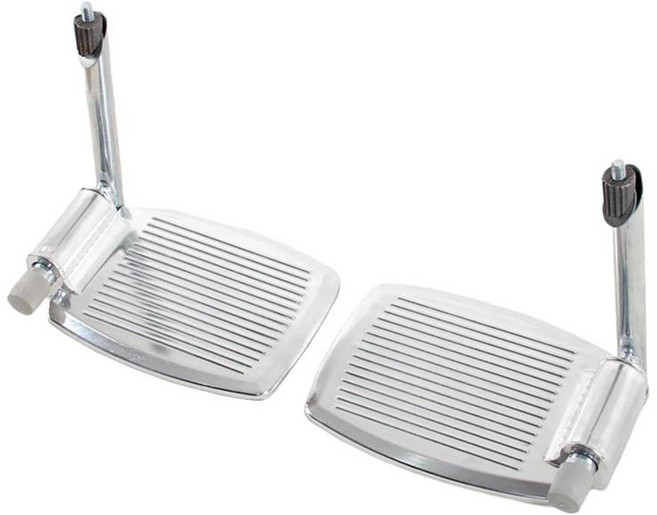 THE WAROOM SHOP 휠체어 발판 수동 휠체어 발 페달 교체 휠체어 부품, 기둥이 있는 알루미늄, 다중 크기, 1개