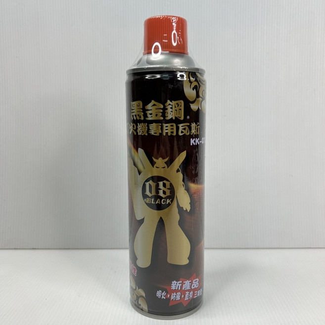 300g 台灣製 打火機專用瓦斯罐, 1個, KK-01黑金鋼打火機專用瓦斯, 黑金