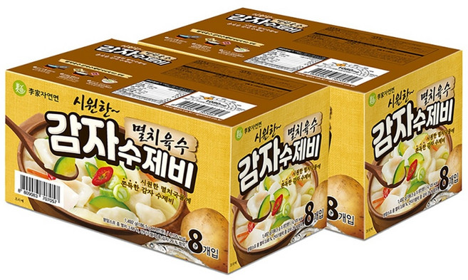 이가자연면 감자수제비186.5g x 8 x 2, 1g, 1개