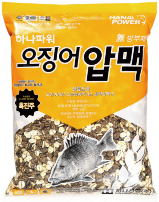 하나파워 오징어 압맥 - 감성돔 집어제 바다낚시밑밥 감성천하 백크릴, 1개