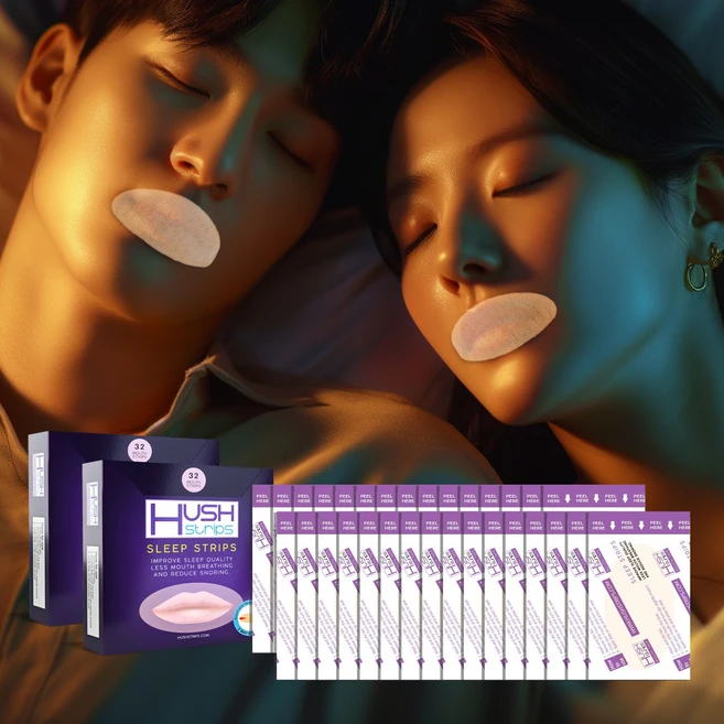 허쉬스트립스 입벌림방지 테이프 32매 수면 코골이 밴드 일회용, 2개 - 쿠팡