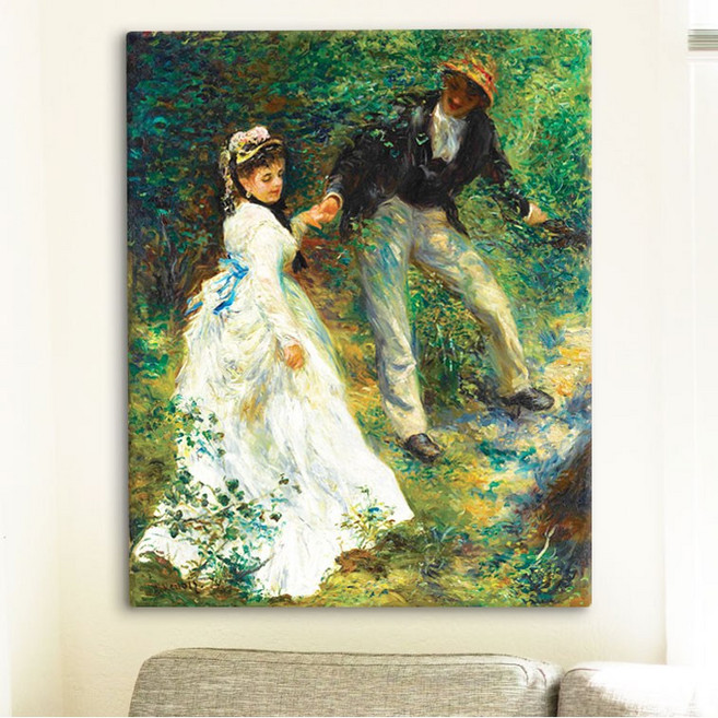세계 명화그림 오귀스트 르누아르 인테리어 와이드 액자 거실 집들이 개업 선물, (르누아르) 산책