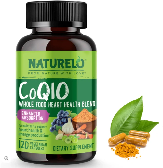 내츄렐로 코큐텐 코엔자임 120정 naturelo CoQ10 with Heart Health Blend 120ct, 1개 - 쿠팡
