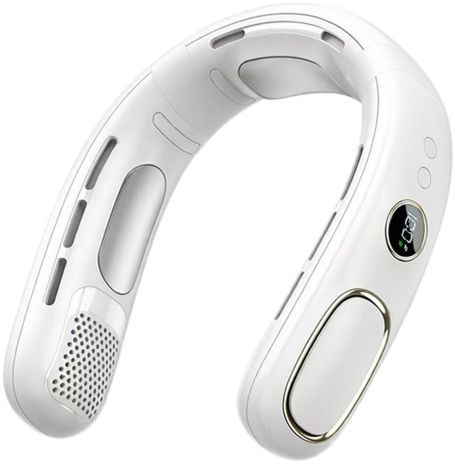 휴대용 목걸이 선풍기 넥밴드 선풍기 넥선풍기 냉각패드 4000mAh, 화이트, N90