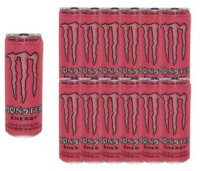 코카콜라 몬스터에너지 파이프라인펀치, 355ml, 6개