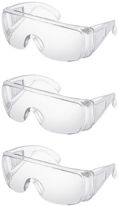 커스터스 워터밤 방수 고글, 투명, 3개