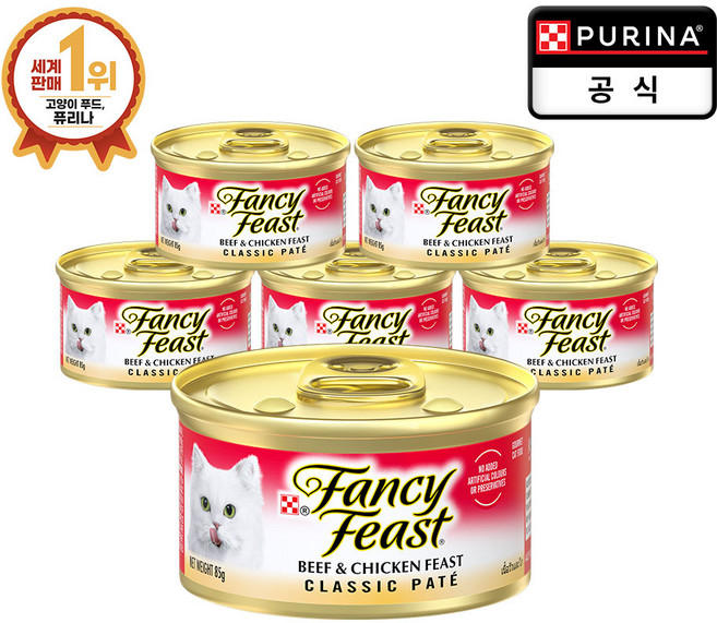 팬시피스트 화이트라벨 비프 치킨 85g x 6개, 닭