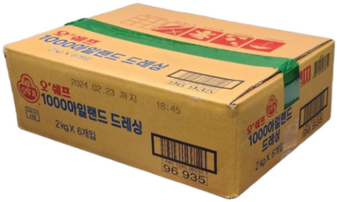 오쉐프 1000아일랜드드레싱2kgx6, 2kg, 6개