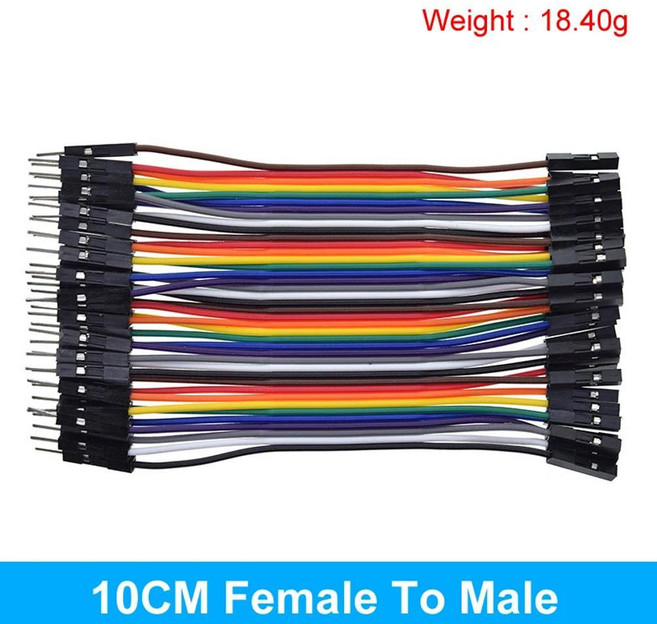 TZT 듀폰 라인 케이블 키트용 10CM 점퍼 30CM 20CM DIY 와이어, 10CM male to female, 1개