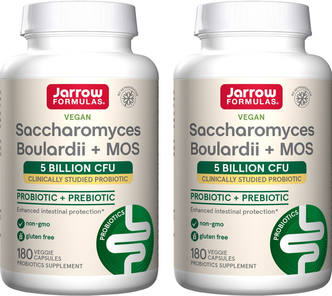 Jarrow FORMULAS 賈羅公式 布拉酵母菌&甘露寡糖益生菌素食膠囊, 180顆, 2罐