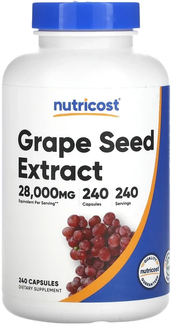 새해 첫좋은선물 Nutricost 포도씨추출물 28000mg 캡슐 240정 제대로 할인합니다, Nutricost포도씨추출물28000mg캡슐240정, 1개 - 쿠팡