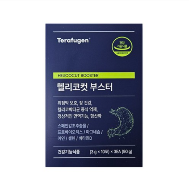 테라퓨젠 헬리코컷 부스터 위 장건강, 3g, 1박스