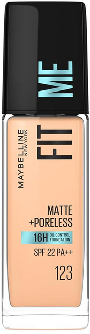 Maybelline Maybelline New York Fit Me Matte Liquid Foundation Shade, Shade 123 Soft Nude, 1개, 30ml