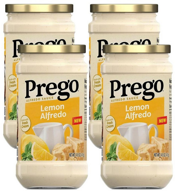 Prego 프레고 이탈리안 파스타 소스 레몬 알프레도 411g, 4개