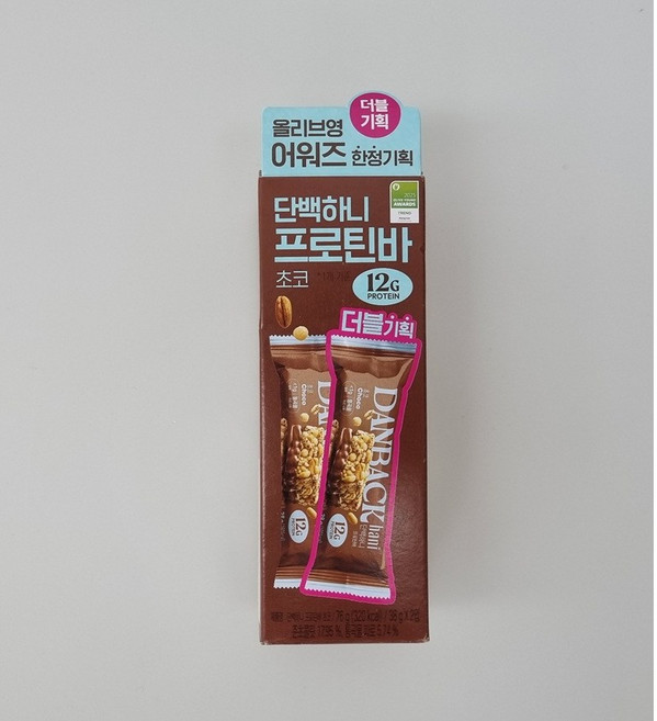 [정희원박사 공동개발]단백하니 프로틴바 초코, 2개, 38g