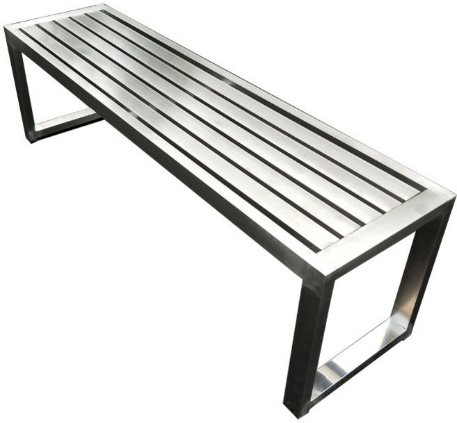 야외용 의자 공원 벤치 카페 철제 대기, 120x40x45cm 304 스테인리스