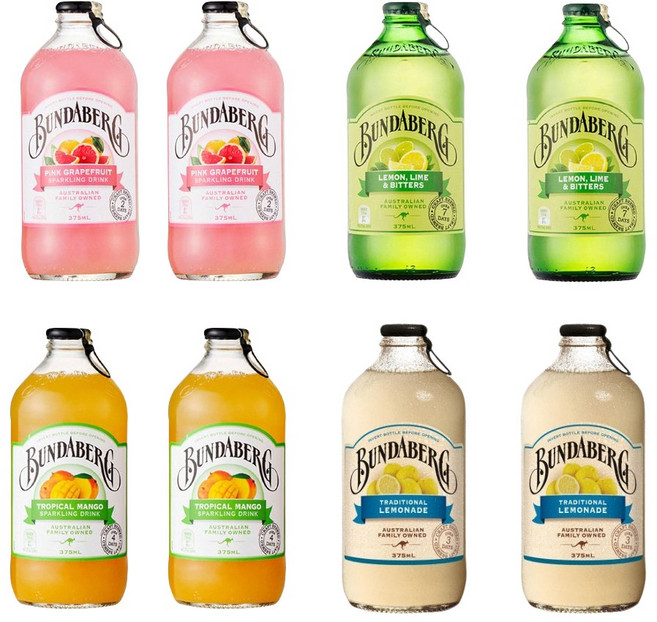 분다버그 4종 (핑크/망고/레몬에이드/레몬라임), 375ml, 8개