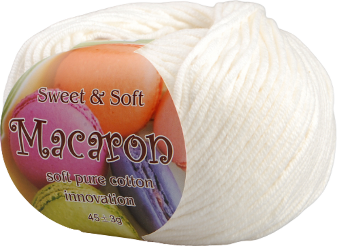 미소털실 슈가(마카롱) 66색 인형 털실 뜨개질, 02 크림화이트, 1개