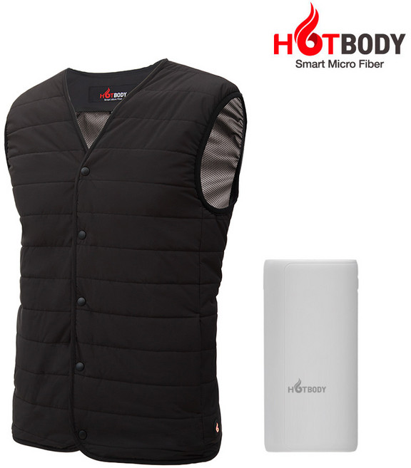 핫바디 초경량 발열조끼 V넥형 / 폴라형 열선 온열 겨울 조끼 캠핑 등산 낚시 전용 배터리포함