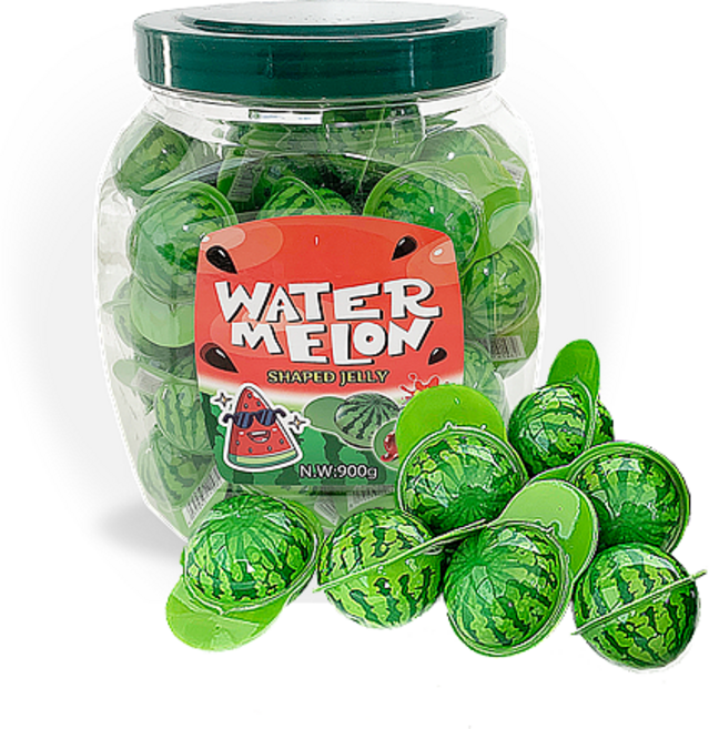 수박 모양 탱탱 젤리 18g 50개 간식 주전부리 과자 편의점 문방구 사탕 과일