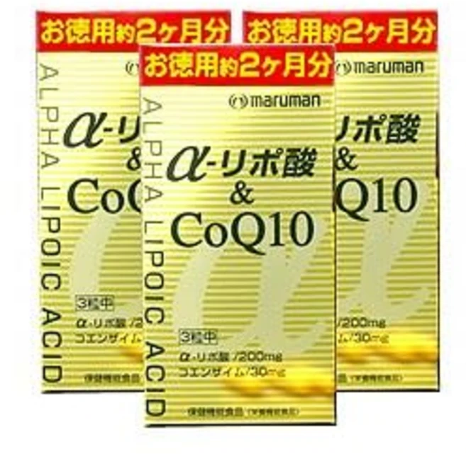 일본 마루만 a리포산 알파리포산 COQ10 코큐텐 180정 2개월분 x 3병, 3개 - 쿠팡