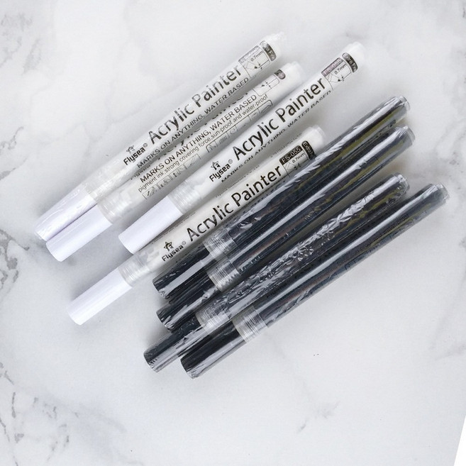 클로이영 아크릴마카 0.7mm 페인트 마커 데코마카 아트드로잉, 1개, 1개, 블랙