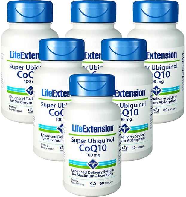 라이프 익스텐션 (Life Extention) 슈퍼 유비퀴놀 코큐텐 100mg 60 소프트젤 X 6개, 360캡슐, 1세트, 60정 - 쿠팡