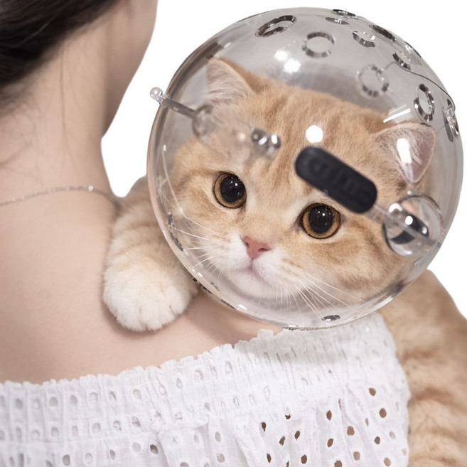 고양이 얼굴보호 마스크 물림방지 미용 안전 커버, 소형, 1개