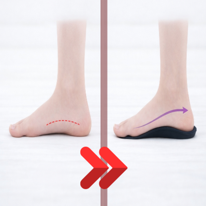 쿠할 발아치 깔창 기능성 쿠션 보조 평발 일반 신발